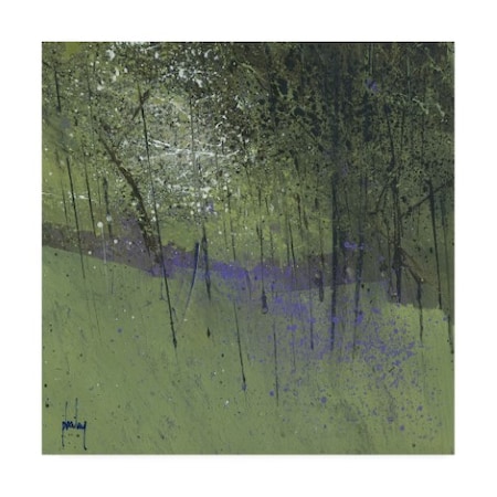 Paul Bailey 'Bluebells On Green' Canvas Art,18x18